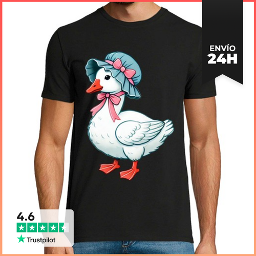 Camiseta Hombre Clásica Ganso Con Un Elegante Gorro De Cinta Ro - latostadora.com - Modalova