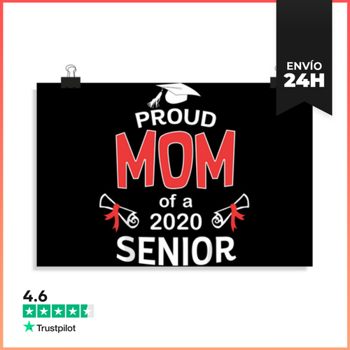 Póster Horizontal Mamá Orgullosa De Un Graduado De 2020 - latostadora.com - Modalova