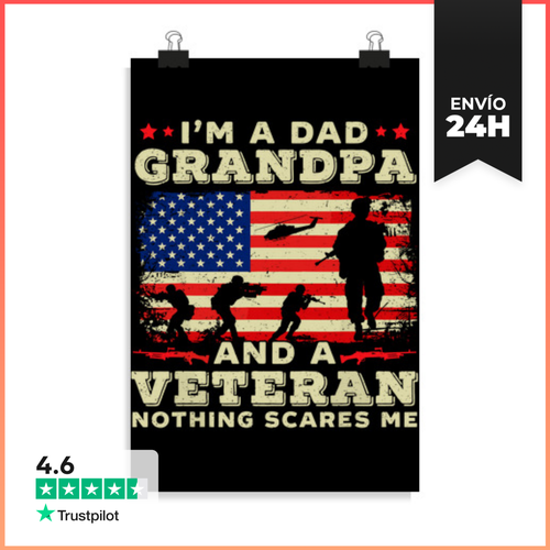 Póster Vertical Soy Un Papá Abuelo Y Veterano LaTostadora - latostadora.com - Modalova