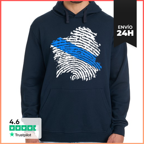 Sudadera Unisex Con Capucha Galicia En El ADN - Camiseta Mapa - latostadora.com - Modalova
