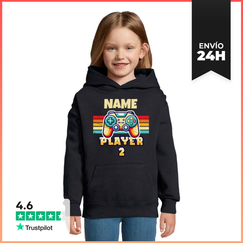 Sudadera Para Niños Con Capucha Sudadera Player 2 Nombre - latostadora.com - Modalova