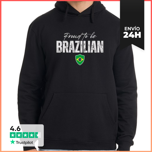 Sudadera Unisex Con Capucha Brasileño Orgulloso, Hecho En Brasil - latostadora.com - Modalova