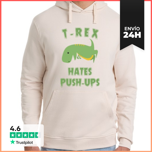 Sudadera Unisex Con Capucha T-Rex Hates Push Ups LaTostadora - latostadora.com - Modalova