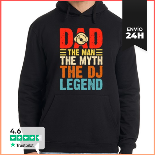 Sudadera Unisex Con Capucha Papá Hombre Mito Dj Leyenda Retro - latostadora.com - Modalova