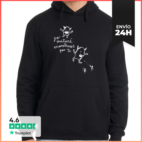Sudadera Unisex Con Capucha Yo Mataré Monstruos Por Ti - latostadora.com - Modalova