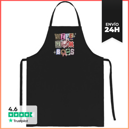 Delantal WIFE MOM BOSS COLLAGE LaTostadora - latostadora.com - Modalova