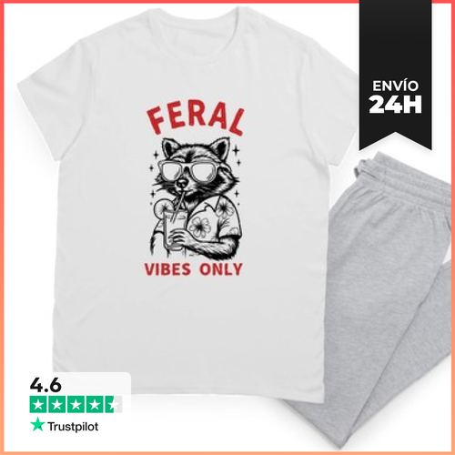 Pijama Vibras Salvajes Solamente - Gafas De Sol De Mapache Cóctel - latostadora.com - Modalova