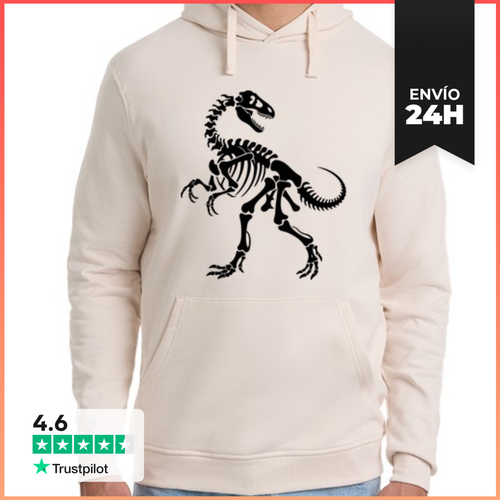 Sudadera Unisex Con Capucha Esqueleto De Dinosaurio LaTostadora - latostadora.com - Modalova