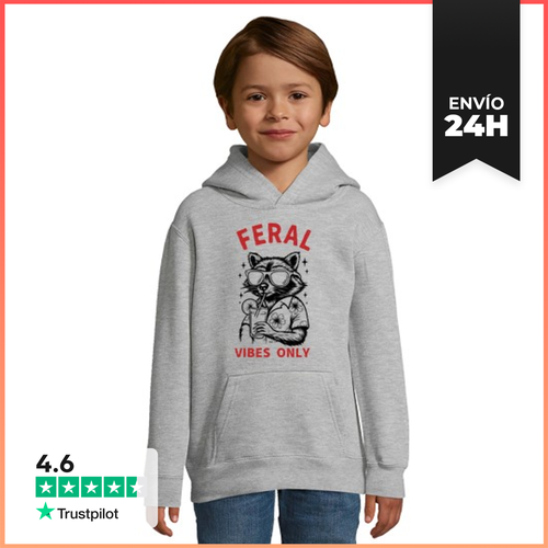 Sudadera Para Niños Con Capucha Vibras Salvajes Solamente - Gafas - latostadora.com - Modalova