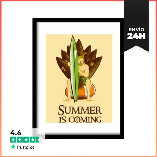 Cuadro Con Marco Vertical Summer Is Coming #2 LaTostadora - latostadora.com - Modalova