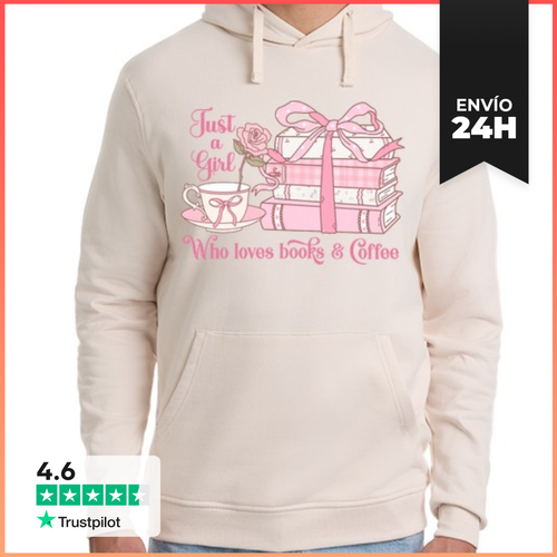 Sudadera Unisex Con Capucha JUST A GIRL WHO LOVES BOOKS AND - latostadora.com - Modalova