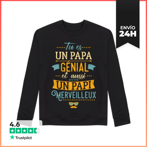 Sudadera Unisex Tu Es Un Papa Génial Et Aussi Un Papi M - latostadora.com - Modalova