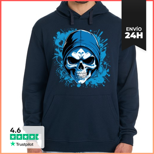 Sudadera Unisex Con Capucha Calavera En Estilo Graffiti - latostadora.com - Modalova