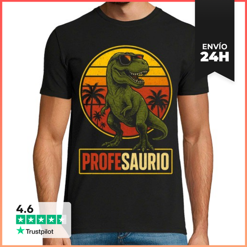 Camiseta Hombre Clásica Profesaurio Dinosaurio Gafas De Sol - latostadora.com - Modalova