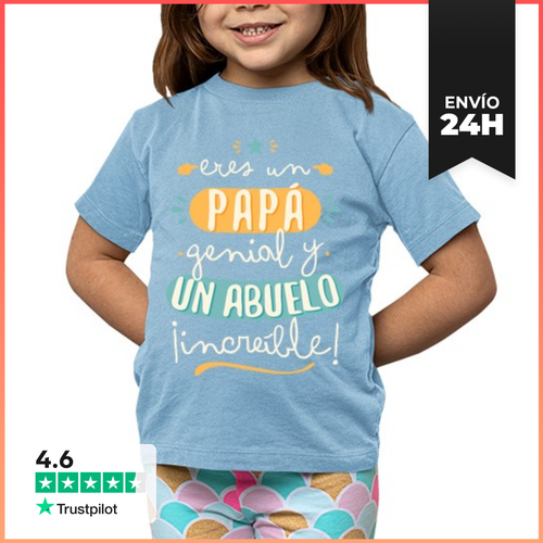 Camiseta Clásica Para Niños Papá Genial Abuelo Increíble! - latostadora.com - Modalova