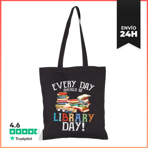 Bolsa De Tela Cada Día Debería Ser Día De Biblioteca Leyendo - latostadora.com - Modalova