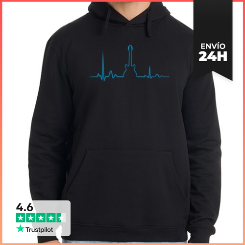 Sudadera Unisex Con Capucha T Vivo De Rock Negro LaTostadora - latostadora.com - Modalova