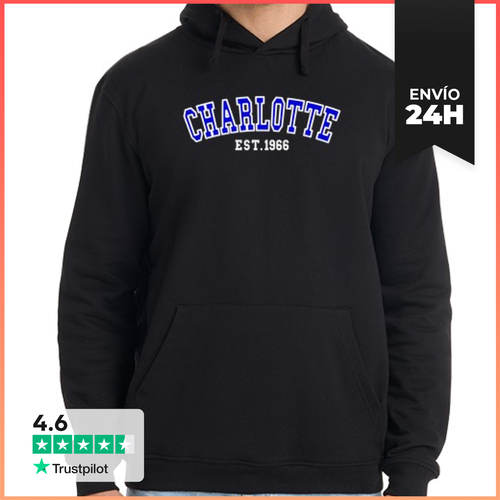 Sudadera Unisex Con Capucha Charlotte Est 1966 LaTostadora - latostadora.com - Modalova