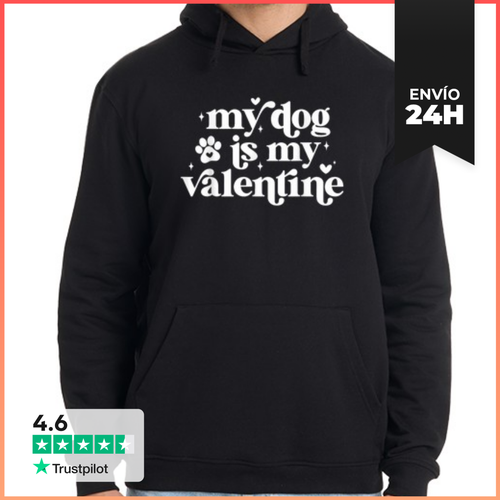Sudadera Unisex Con Capucha Mi Perro Es Mi Valentín Niños Perros - latostadora.com - Modalova