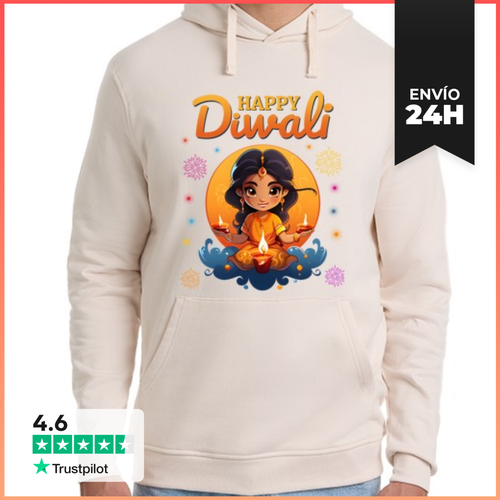 Sudadera Unisex Con Capucha Feliz Diwali Para Niños Deseos De - latostadora.com - Modalova