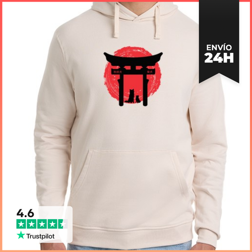 Sudadera Unisex Con Capucha Akita Shiba Torii LaTostadora - latostadora.com - Modalova