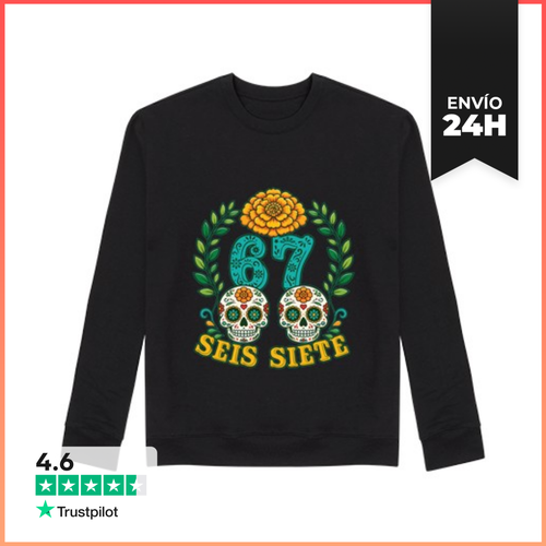 Sudadera Unisex 67 Seis Siete Día De Los Muertos LaTostadora - latostadora.com - Modalova