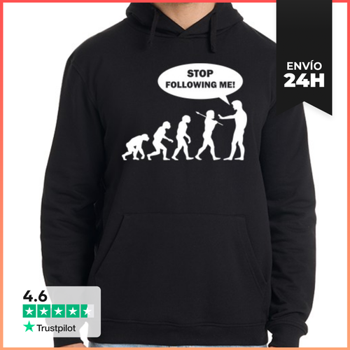 Sudadera Unisex Con Capucha Evolution - Stop Following Me! - latostadora.com - Modalova