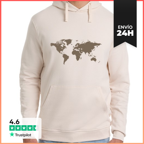 Sudadera Unisex Con Capucha Mapamundi LaTostadora - latostadora.com - Modalova