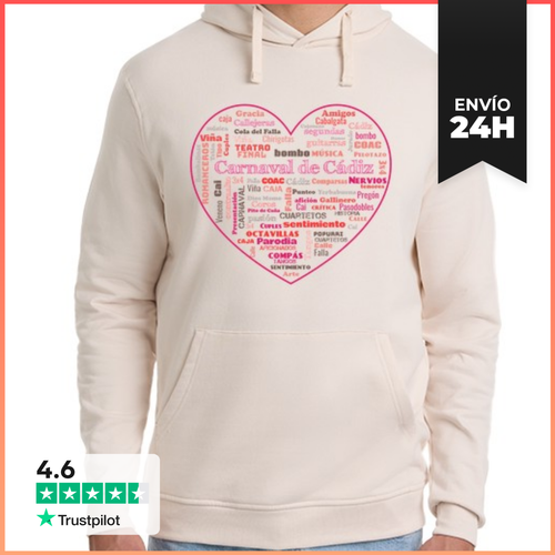 Sudadera Unisex Con Capucha Corazón De Carnaval LaTostadora - latostadora.com - Modalova