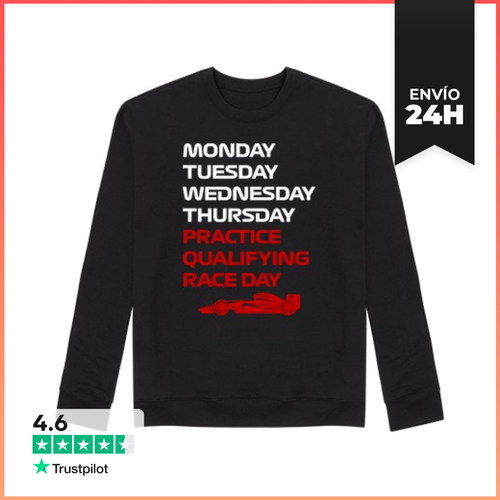 Sudadera Unisex F1 WEEK PRACTICE QUALIFYING RACE DAY LaTostadora - latostadora.com - Modalova