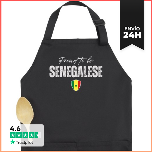 Delantal Premium Con Bolsillo Senegalés Orgulloso, Hecho En - latostadora.com - Modalova