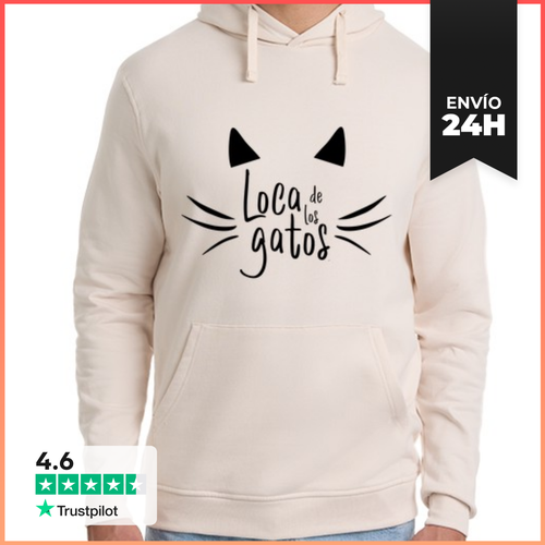 Sudadera Unisex Con Capucha Sudadera Loca De Los Gatos - latostadora.com - Modalova