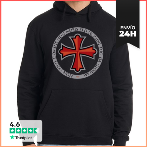 Sudadera Unisex Con Capucha Cruz Templaria Non Nobis LaTostadora - latostadora.com - Modalova