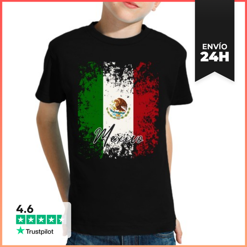 Camiseta Clásica Para Niños Bandera Mexicana, Amo México - latostadora.com - Modalova