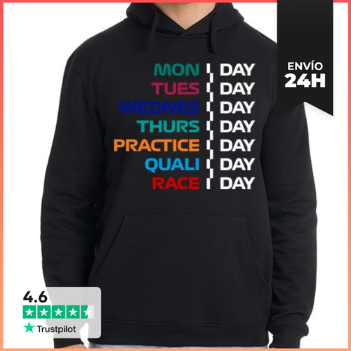 Sudadera Unisex Con Capucha F1 WEEK PRACTICE QUALI RACE DAY - latostadora.com - Modalova