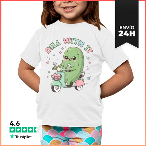 Camiseta Clásica Para Niños Eneldo Con Ello Pepinillo Montando En - latostadora.com - Modalova