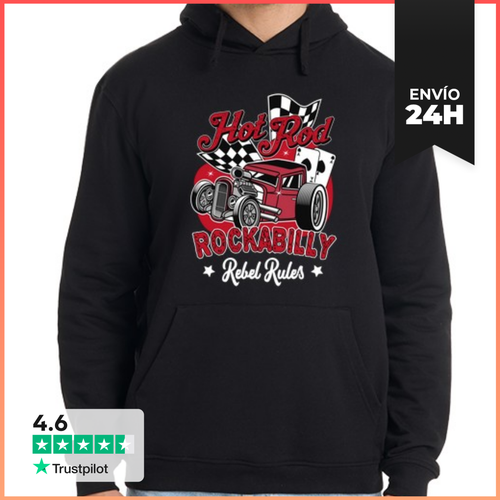 Sudadera Unisex Con Capucha Diseño Rockabilly Retro Hotrod - latostadora.com - Modalova