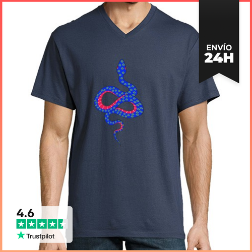 Camiseta Hombre, Cuello Pico Serpiente Flor LaTostadora - latostadora.com - Modalova