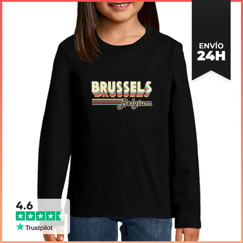 Camiseta Manga Larga Para Niños Visita A La Ciudad De Bruselas - latostadora.com - Modalova
