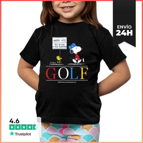 Camiseta Clásica Para Niños Snoopy Golf Nice Pullover LaTostadora - latostadora.com - Modalova