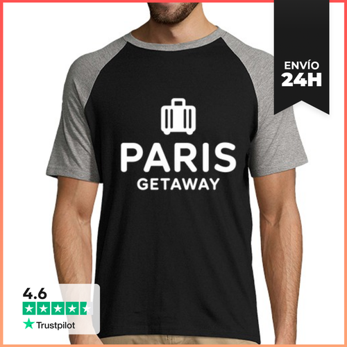 Camiseta Hombre, Estilo Béisbol Escapada A París Viaje Francia - latostadora.com - Modalova