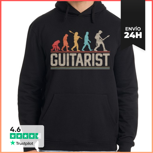 Sudadera Unisex Con Capucha Evolución Del Guitarrista Evolución - latostadora.com - Modalova