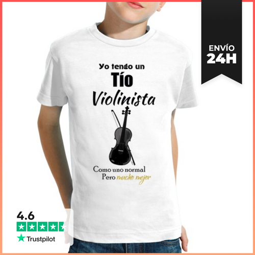 Camiseta Clásica Para Niños Tío Violinista Como Uno Normal Pero - latostadora.com - Modalova