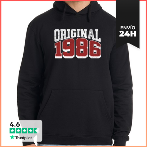 Sudadera Unisex Con Capucha 1986 Año De Nacimiento Original - latostadora.com - Modalova