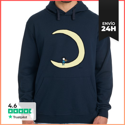 Sudadera Unisex Con Capucha Moon And Violin LaTostadora - latostadora.com - Modalova