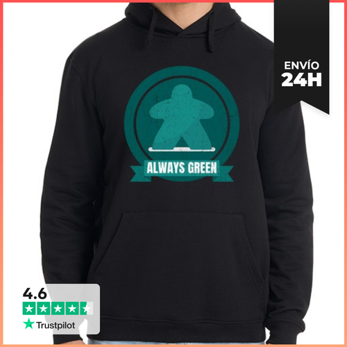 Sudadera Unisex Con Capucha Siempre Diseño Meeple Verde - latostadora.com - Modalova