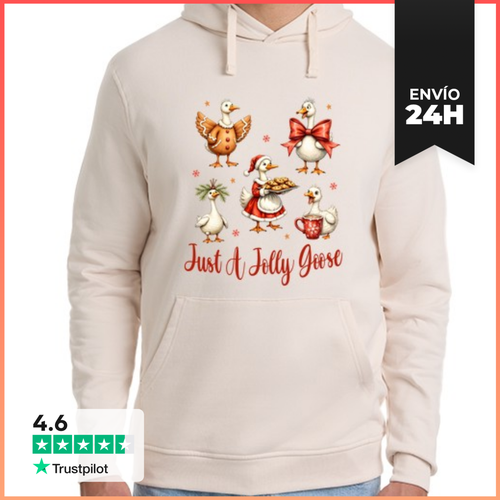 Sudadera Unisex Con Capucha Solo Un Ganso Alegre Ganso Navideño - latostadora.com - Modalova