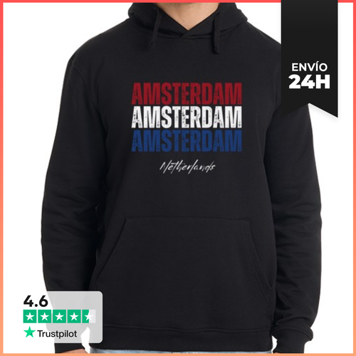 Sudadera Unisex Con Capucha Amsterdam Paises Bajos, Amo Amsterdam - latostadora.com - Modalova