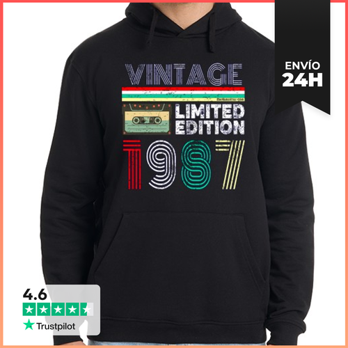 Sudadera Unisex Con Capucha 1987 Vintage - Limited Edition - latostadora.com - Modalova