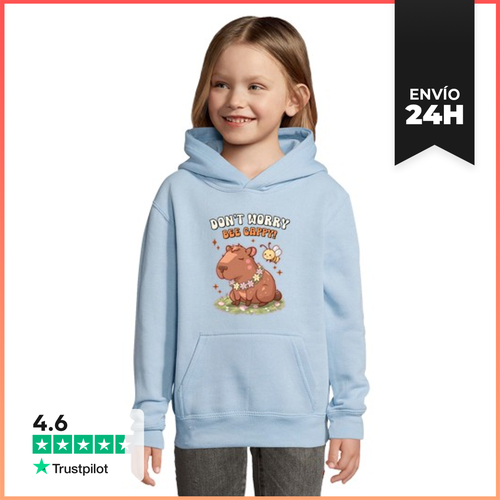 Sudadera Para Niños Con Capucha Capybara Dont Worry Be Cappy - latostadora.com - Modalova